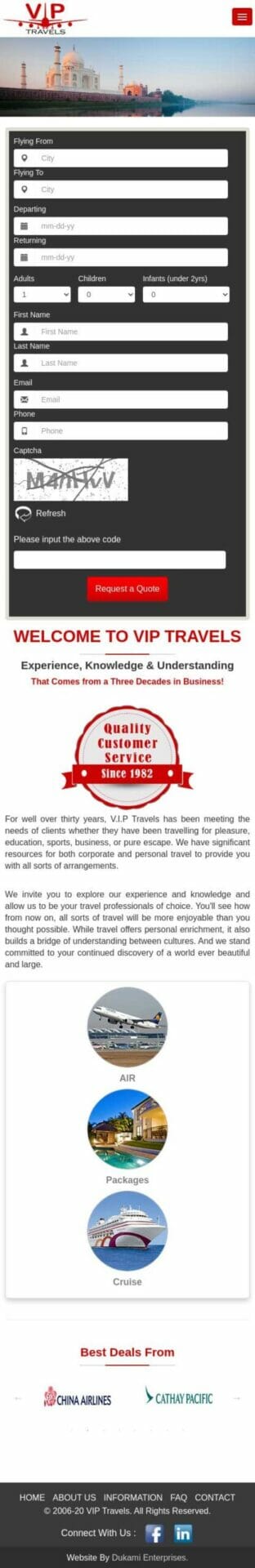 Website Demo Mobile