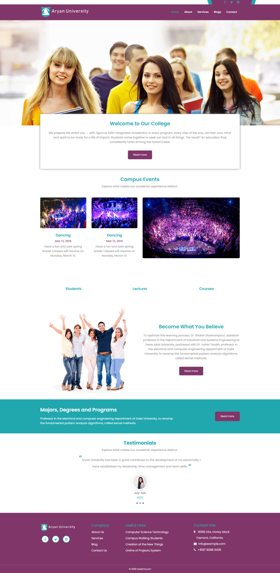 Website Demo Desktop
