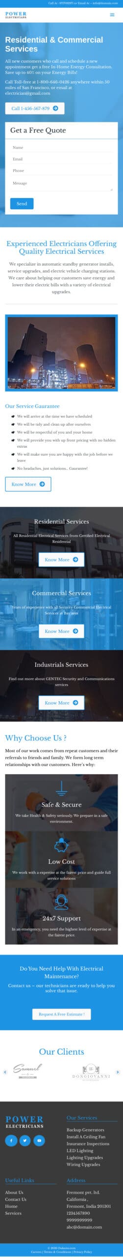Website Demo Mobile