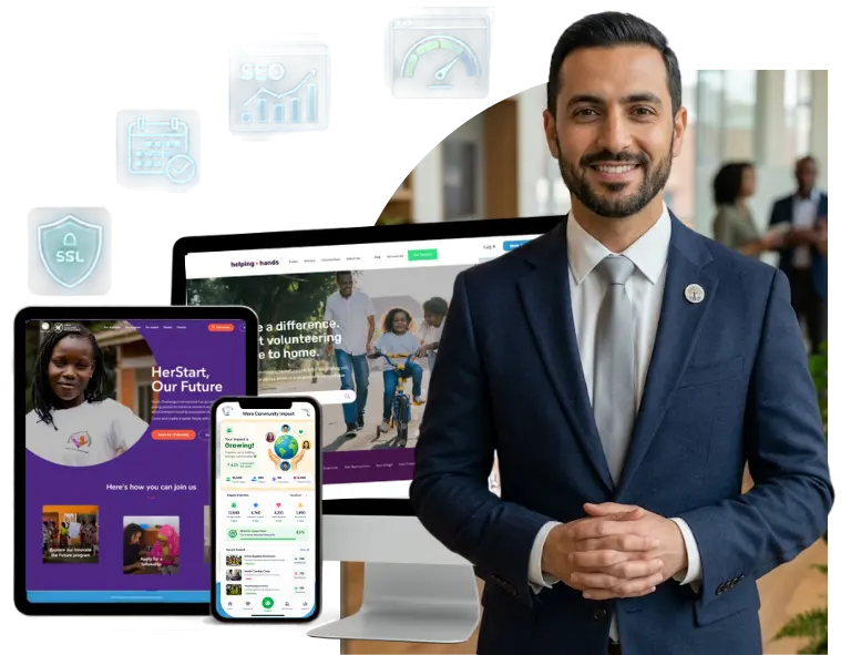 Nonprofit website design agency building responsive nonprofit websites